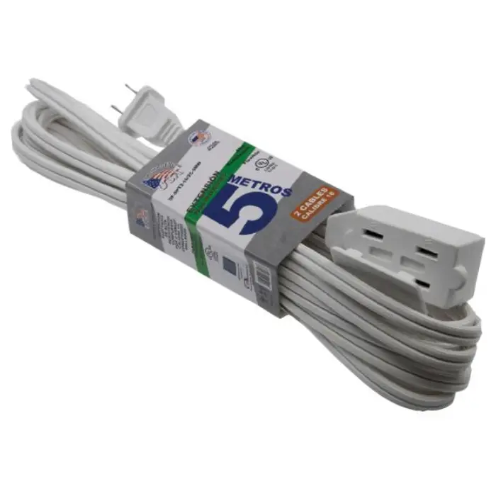 Extension American Electric SPT 5M 2X16 UL Blanca SPT2-16/2-5MW
