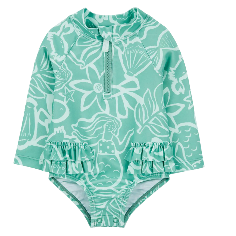 Traje de baño 2 piezas floral UPF 50+