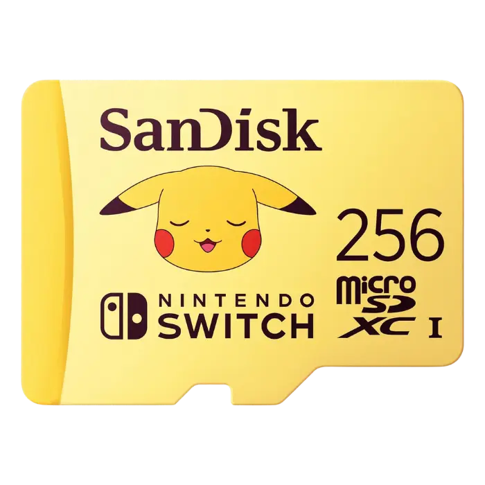 Tarjeta de Memoria MicroSD SanDisk MicroSDXC Nintendo Switch Pokemon Pikachu 256GB SDSQXAO-256G-GN6ZK