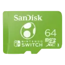 Tarjeta de Memoria MicroSD SanDisk MicroSDXC Nintendo Switch Super Mario Yoshi 64GB SDSQXAO-064G-GN6ZN
