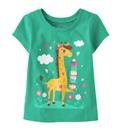 Blusa manga corta jirafa