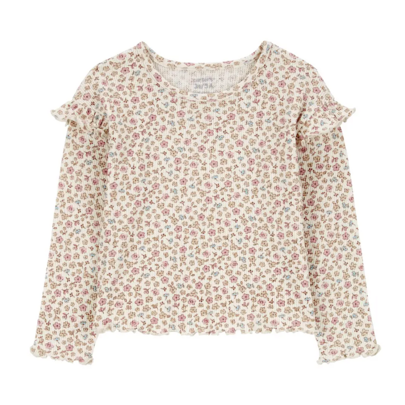 Blusa manga larga floreada
