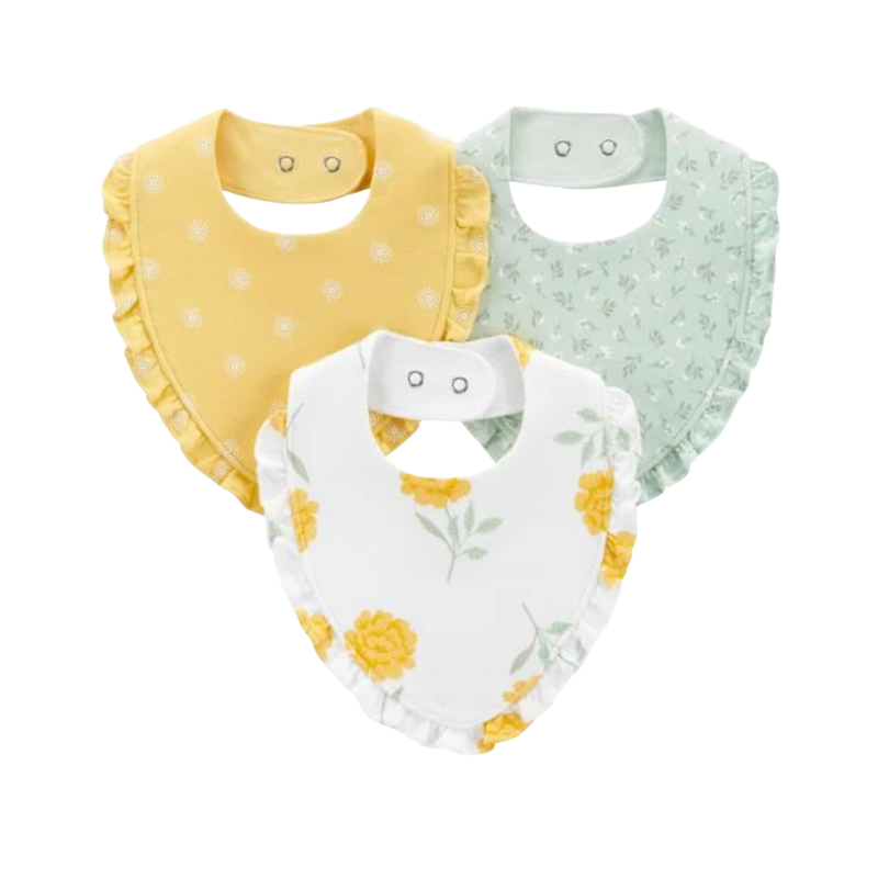 Set de 3 baberos floral