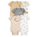 Set de 5 mamelucos manga corta motivo construcción