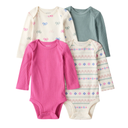 Set de mamelucos de manga larga con estampado de lacitos