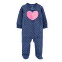 Pijama franela con detalle corazón