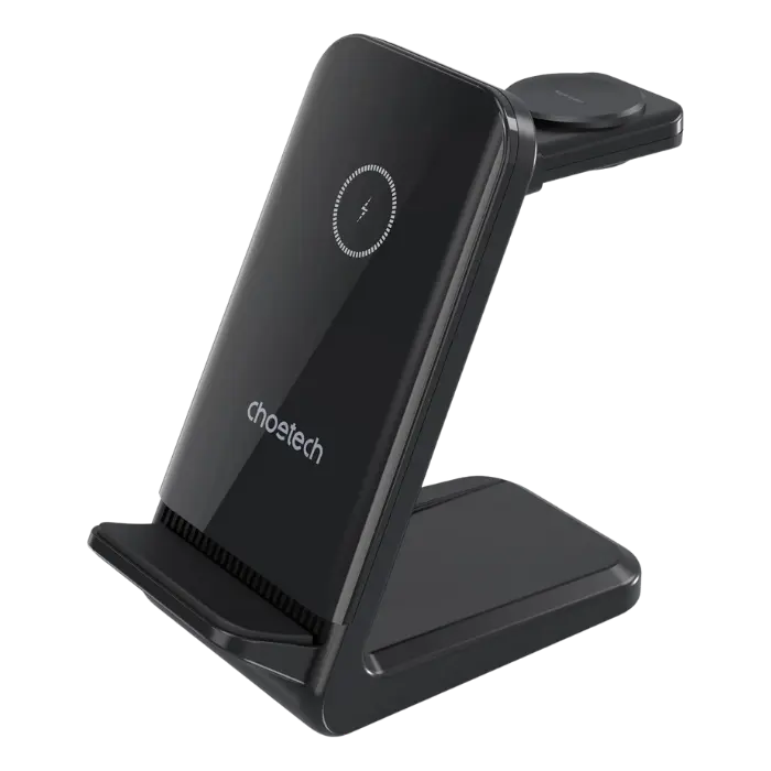 Base de Carga Inalámbrica Choetech 3 en 1 15W/10W/7.5W Negra T608-FBK