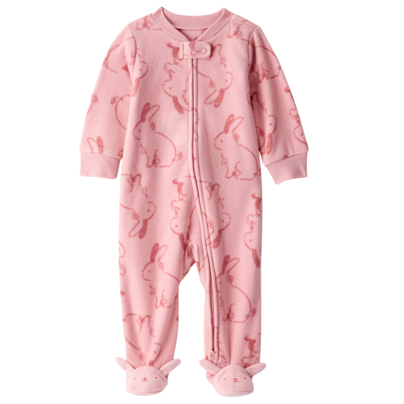 Pijama con motivo de conejito franela