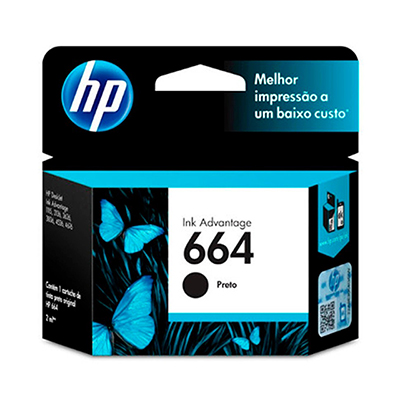 Cartucho de Tinta Negro HP 664 F6V29AL
