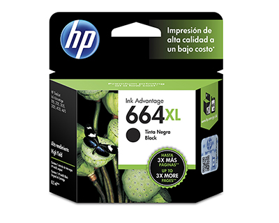 Cartucho de Tinta Negro HP 664XL F6V31AL