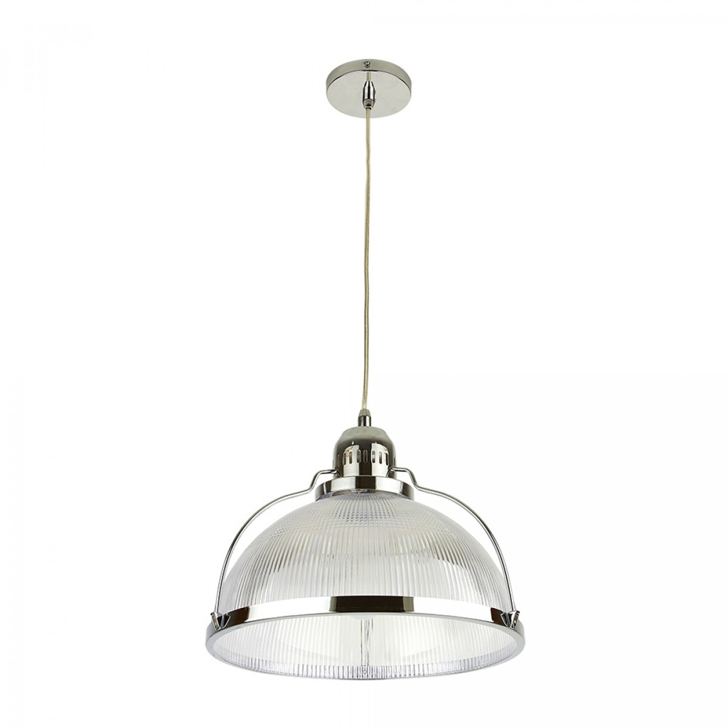 LUMINARIO COLGANTE PANTALLA PC RAYADA 60W E27