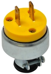 CLAVIJA BLINDADA C/ABRAZADERAS 2 POLOS 125V 15A