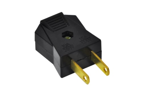 CLAVIJA PLANA 15A 125V . NEGRO