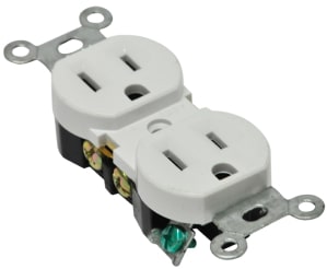 RECEPTACULO DUPLEX C/ TIERRA P/ PLACA 15A 125V BLAN