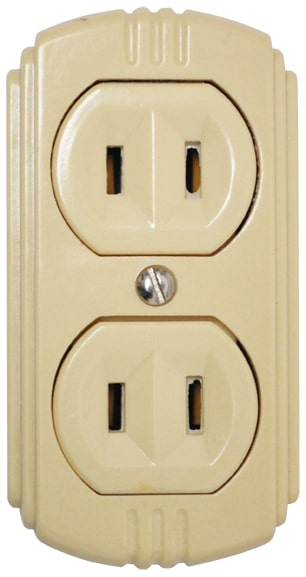 RECEPTACULO DUPLEX VISIBLE 15A. 125V. MARFIL