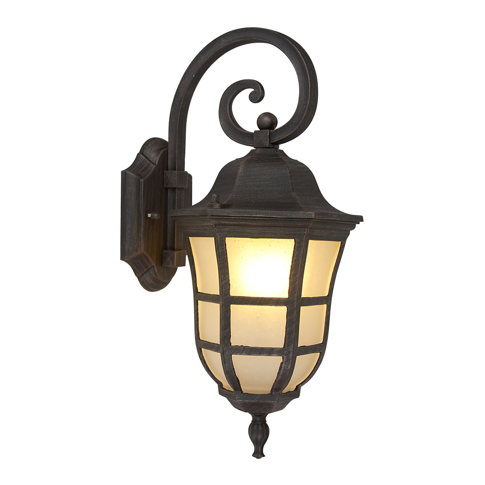 FAROL DE PARED ALUMINIO, BRONCE ANTIGUO E26