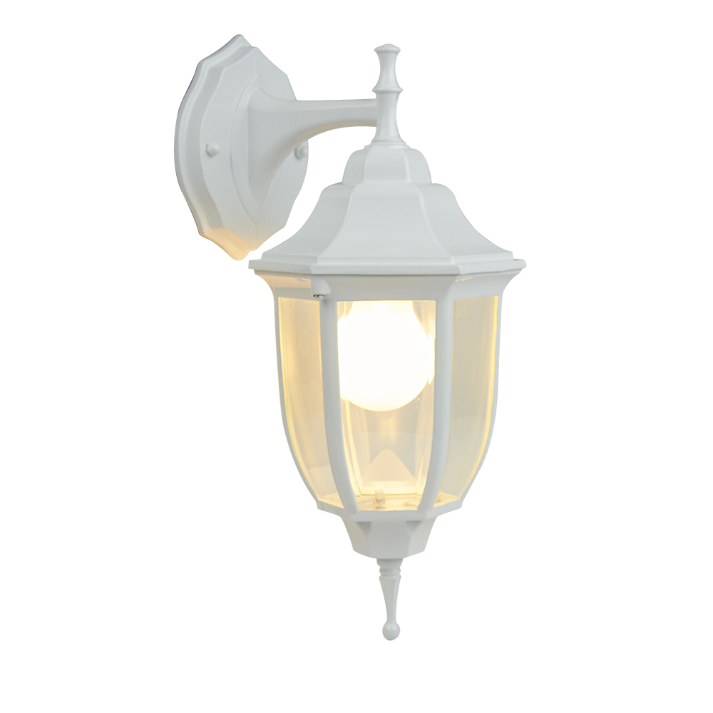 FAROL DE PARED ALUMINIO, BLANCO. E26