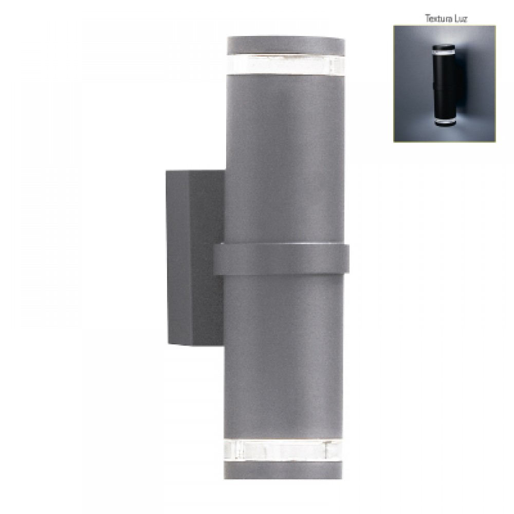 ARBOTANTE DOBLE LUZ GRANDE ALUMINIO, ANTRACITA. E26