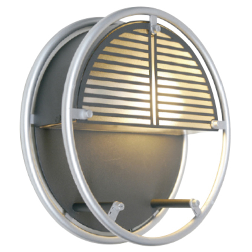 LUMINARIO DE PARED RAYADO IP 44 PC TRANSPARENTE, MAX 20W