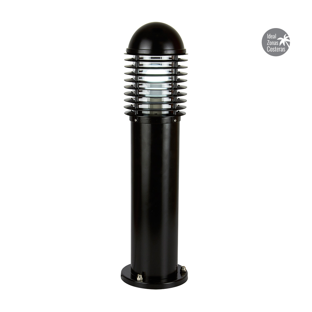 MINIPOSTE REDONDO ALUMINIO, NEGRO. E26