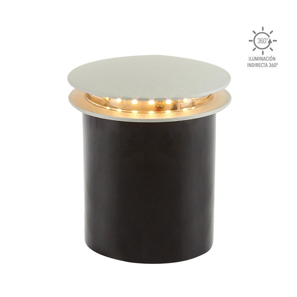 Lum Emp Piso LED 1W 100-127V 3000K Gris