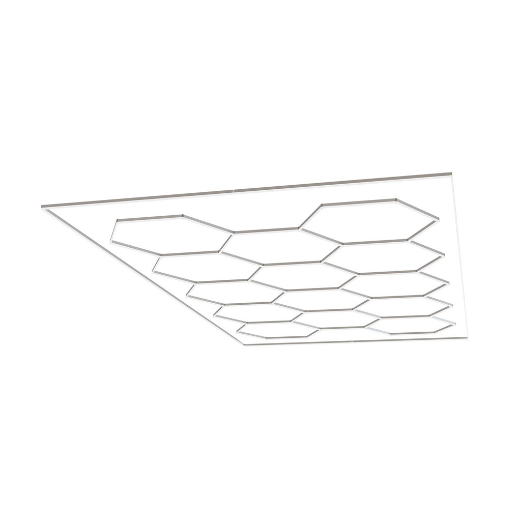 Kit de iluminación LED para formar panel hexagonal y marco