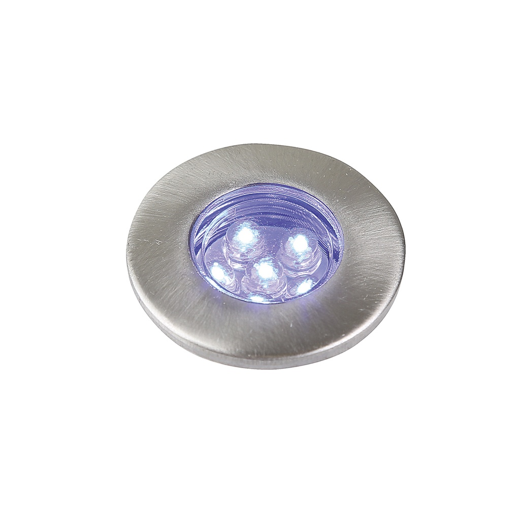 KIT DE 6 EMPOTRADOS DE PISO DE LEDS, AZUL.