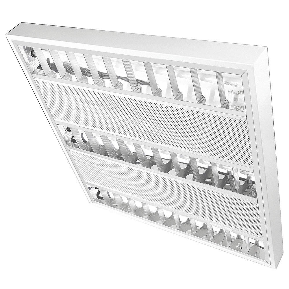 LAMP SOBREPONER ELECTRONICO CUADRADO LOUVER, BLANCO T514W