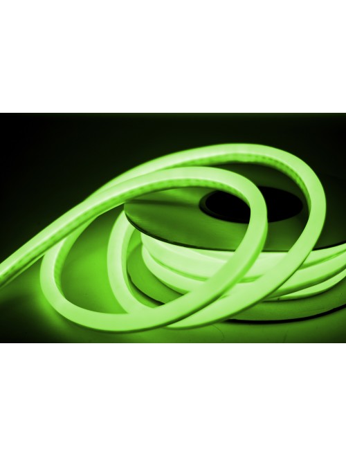 Manguera flexible LED NEON 5050SMD 127V IP65 10m. VERDE