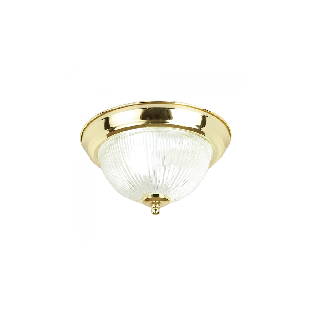 LUM. TECHO MEDIA ESFERA RAYADA, LATONADO.. E26