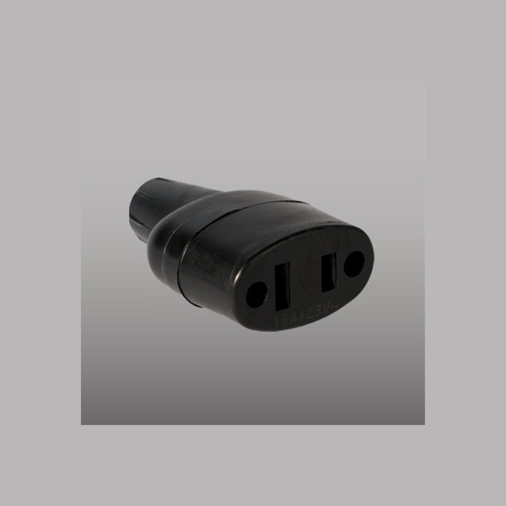 CONTACTO COLGANTE DE HULE 15A 125V NEGRO