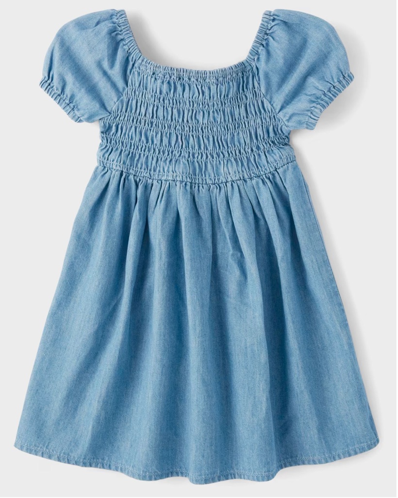 Vestido manga corta de mezclilla