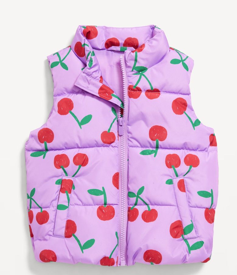 Chaleco acolchado impermeable cerezas