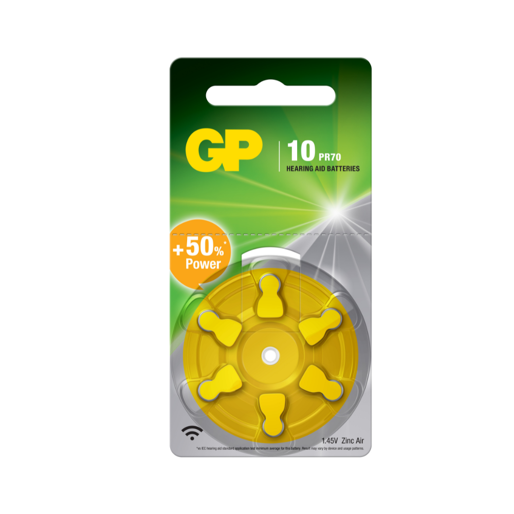 BATERIA PARA AUDIFONO 6 UNDS ZA10-D6 GP ZA10-D6