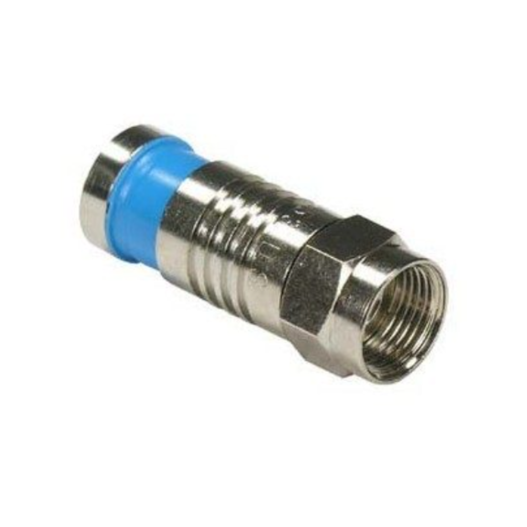 CONECTOR FITTING AZUL RG6 M COMPRESION 50 UNDS F-56CMP BLU NIPPON F-56CMP-BLU-PK