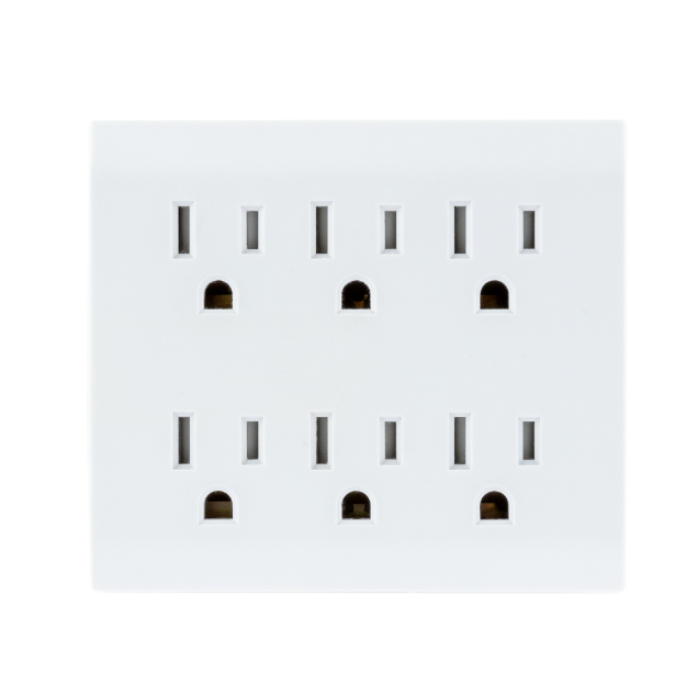 PROTECTOR DE PICOS 6 TOMAS PARED 440J BLANCO 37155 GE 37155