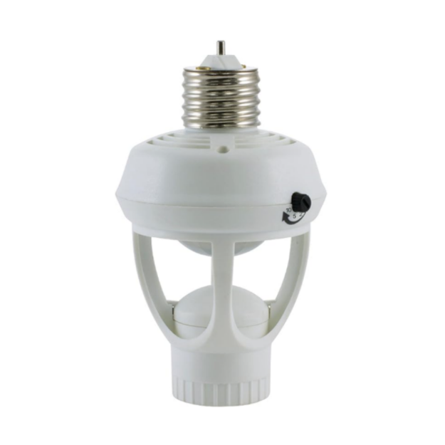 SOCKET CON SENSOR DE LUZ 360 GRADOS Y TEMPORIZADOR AJUSTABLE 10458 GE 10458