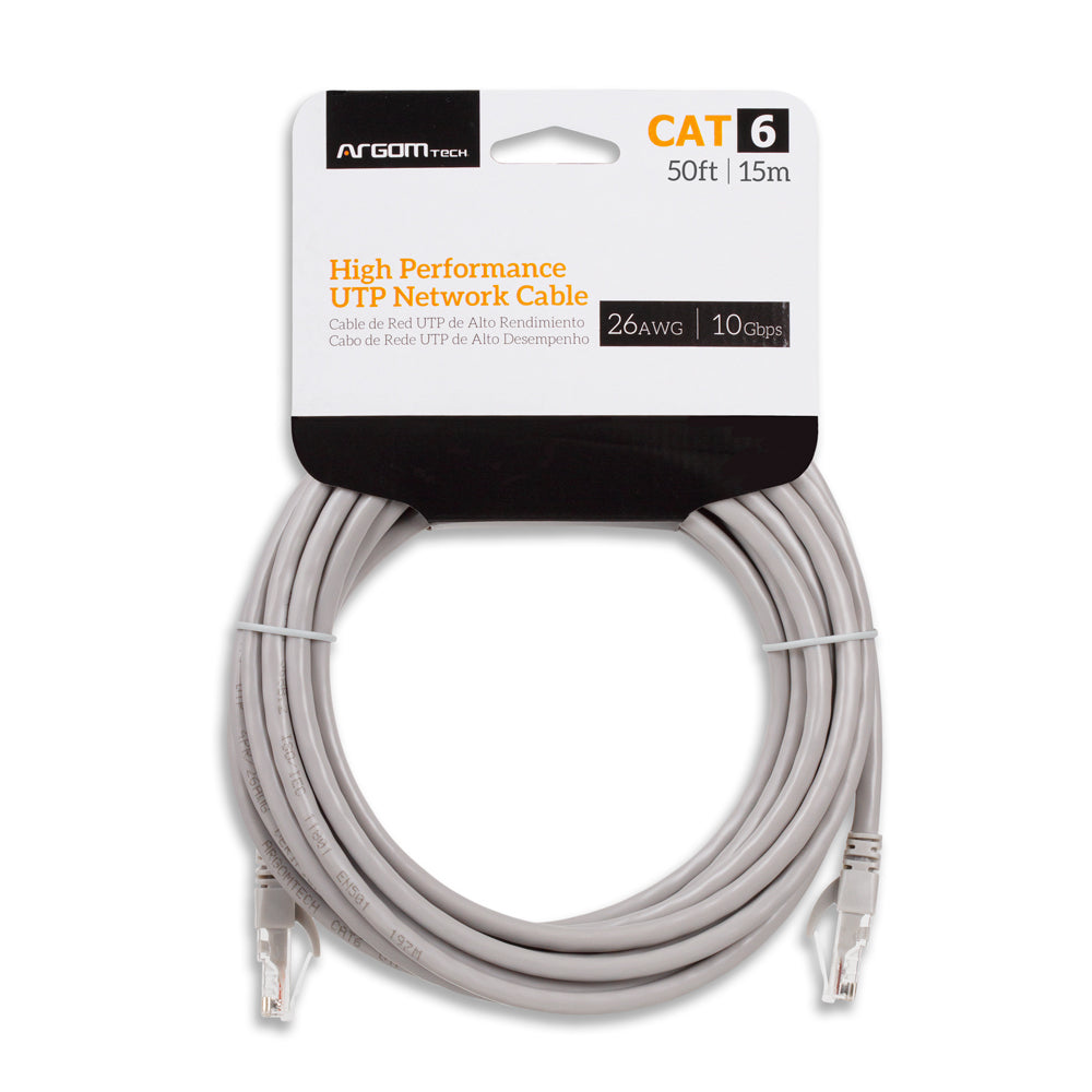 ARGOM CABLE RED CAT6 49.4F/15M GREY ARG-CB-1555