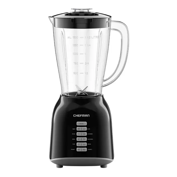 Licuadora Chefman 1.5L 8 Velocidades Vaso de Plástico RJ27-15-PJ-MX
