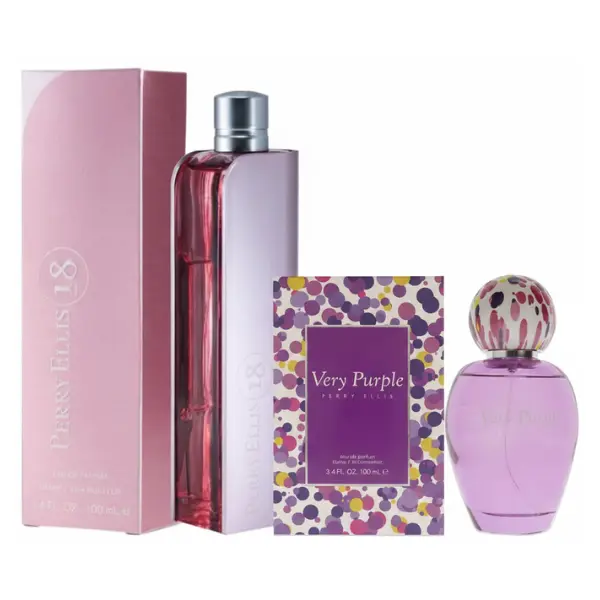 Combo Perfume Perry Ellis 18 EDP 100ml Mujer + Perfume Perry Ellis Very Purple EDP 100ml Mujer