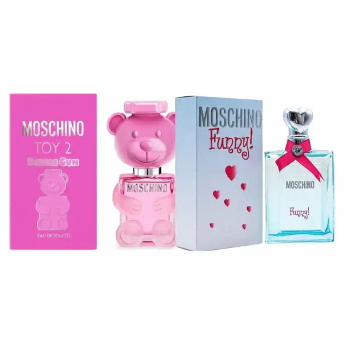 Combo Perfume Moschino Toy 2 Bubble Gum EDT 100ml Mujer + Perfume Moschino Funny! EDT 100ml Mujer