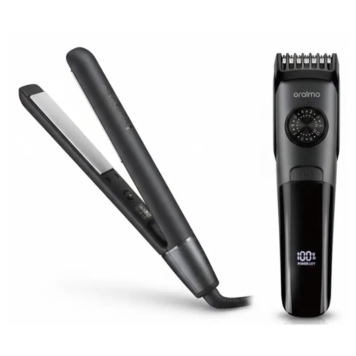 Combo Plancha Alisadora Remington con Cerámica y Coco + Afeitadora Oraimo Smart Trimmer 2 Precision OPC-TR13N