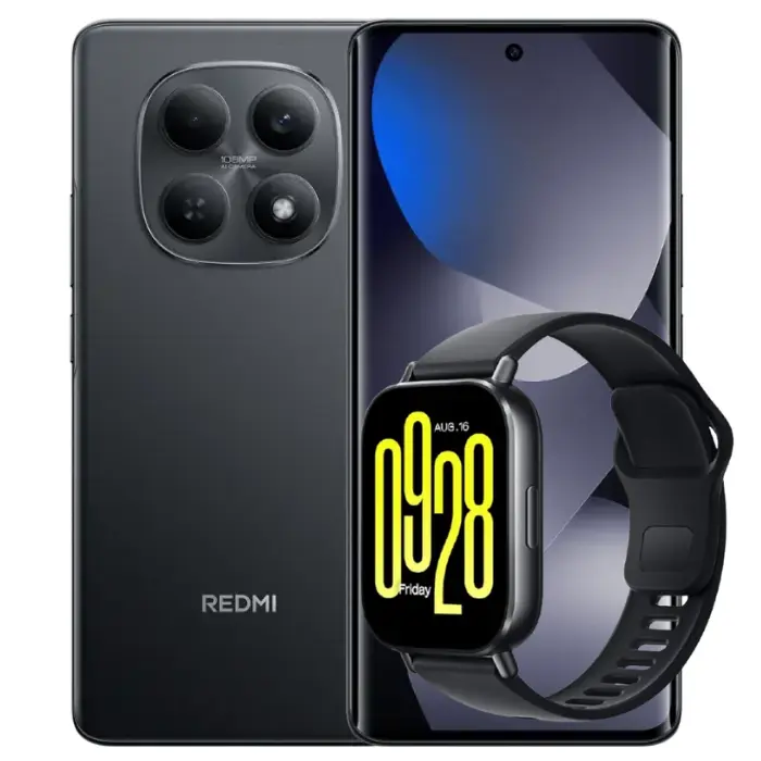 Combo Celular Xiaomi Redmi Note 15 LTE 128GB 6GB-RAM Negro + SmartWatch Xiaomi Redmi Watch 5 Active 46mm Negro 57760