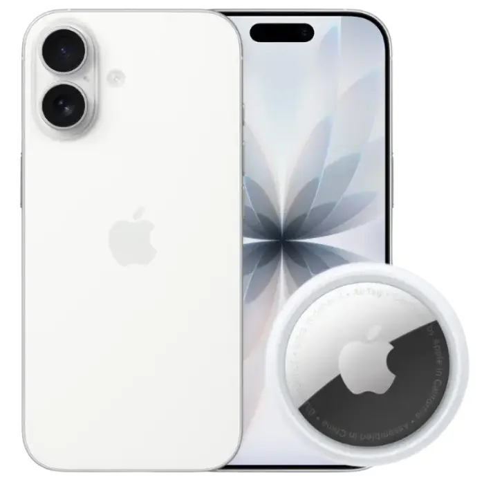 Combo Celular Apple iPhone 17 5G 256GB 8GB-RAM Blanco + Rastreador Apple AirTag Blanco MX532AM/A