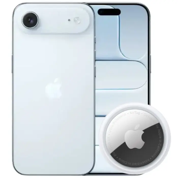 Combo Celular Apple iPhone Air 5G eSIM 256GB 12GB-RAM Celeste + Rastreador Apple AirTag Blanco MX532AM/A