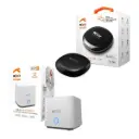 Combo Router Con Tecnología Mesh Nexxt Solutions Home Blanco NCM-X1800 + Control universal Nexxt Solutions Inteligente Smart IR+RF Negro NHA-I610