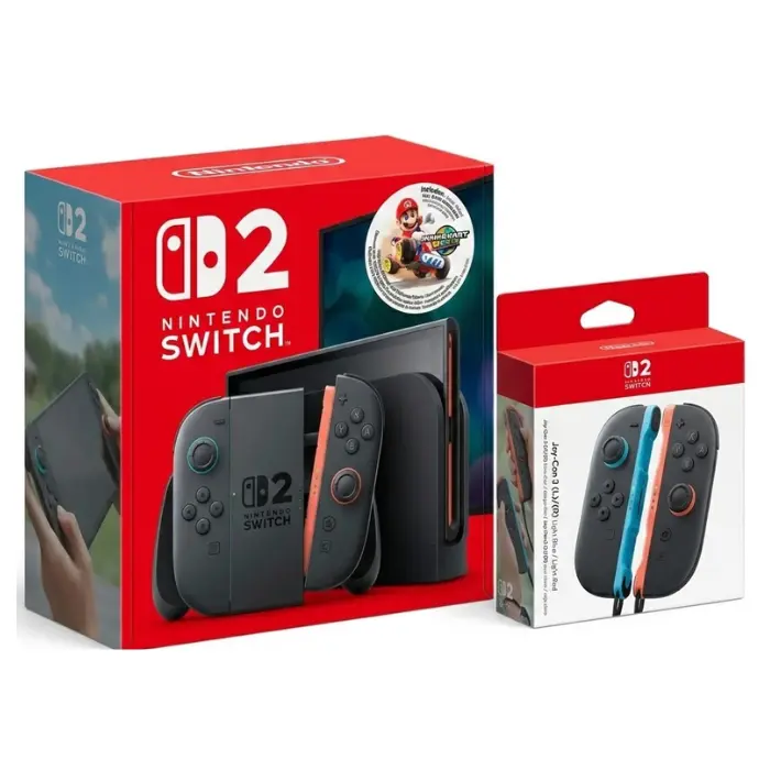 Combo Consola Nintendo Switch 2 256GB - Mario Kart World Bundle + Control Nintendo Switch 2 Joy-Con 2 Azul/Rojo BEEAJAAAA 