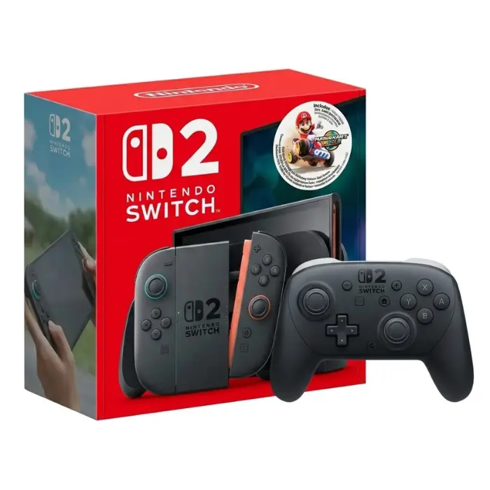 Combo Consola Nintendo Switch 2 256GB - Mario Kart World Bundle + Control Nintendo Switch 2 Pro Controller Negro BEEAFSSKA