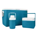 Set Hieleras Coleman Chiller Plástico 3-Pack (45Lts/8.5Lts/3.78Lts) Celeste/Blanco 2199113
