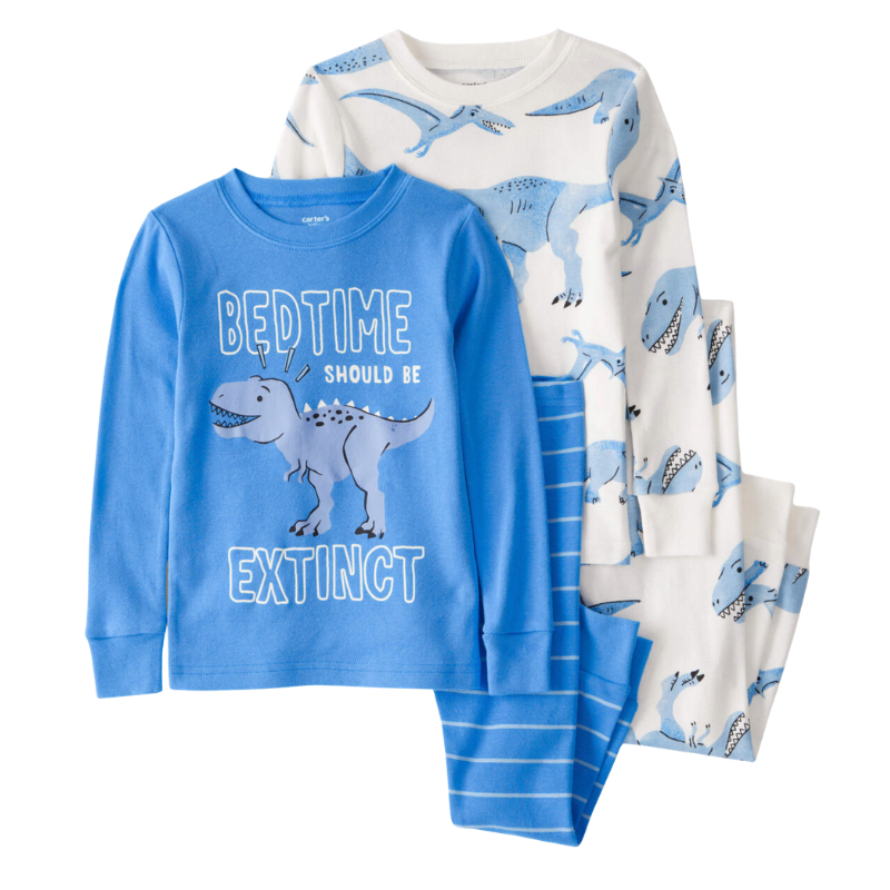 Pijama 4 Piezas Dinosaurio Algodón